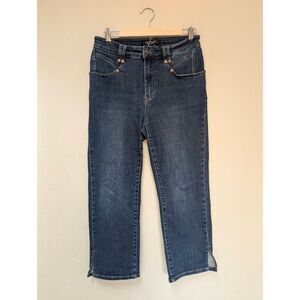 Judy Blue Womens High Waist Straight Leg Cropped Denim Jeans Blue Size 9/29